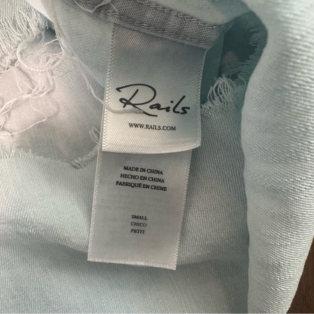 Rails Light Blue Frayed Hem Shirt Dress - Picture 12 of 14